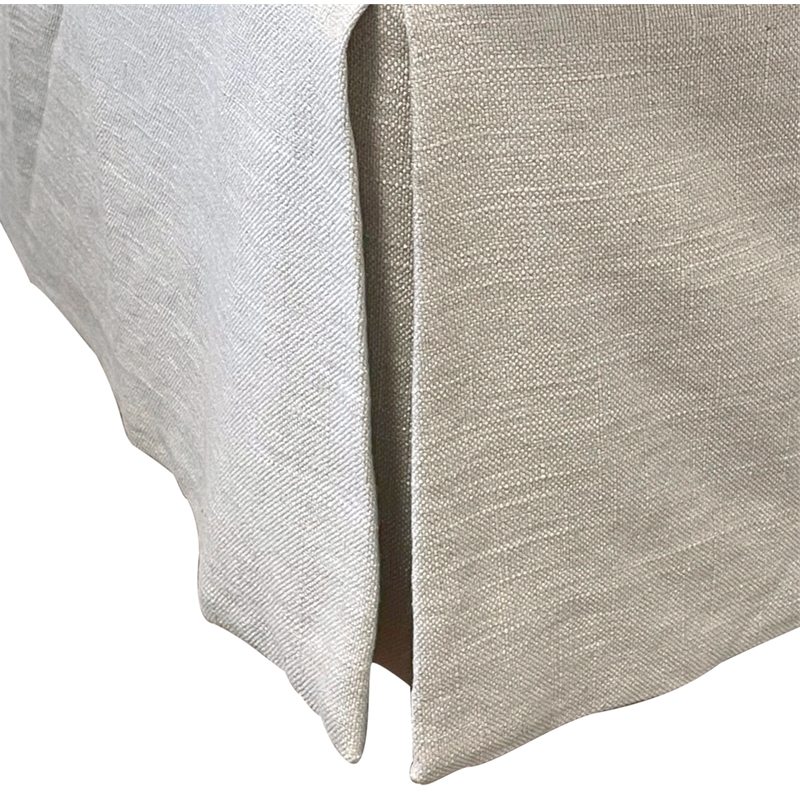 Sunset Trading Americana Box Cushion Fabric Slipcovered Chair in Light Gray