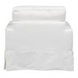Sunset Trading Americana Box Cushion Fabric Slipcovered Chair & Ottoman in White