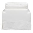 Sunset Trading Americana Box Cushion Fabric Slipcovered Chair in White