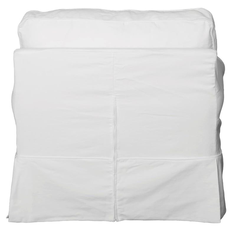 Sunset Trading Horizon Cotton Slipcovered T-Cushion Chair in White