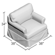 Sunset Trading Horizon Cotton Slipcovered T-Cushion Chair in White