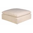 Sunset Trading Puff Fabric Slipcovered Sectional Modular Ottoman in Tan