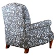 Sunset Trading Seascape Fabric Recliner with Two Matching Pillows in Gray