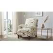 Sunset Trading Bird Script Fabric Manual Reclining Chair in Ivory
