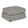 Sunset Trading Horizon Wood/Fabric Slipcovered Ottoman in Gray