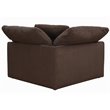Sunset Trading Puff 3-Piece L-Shape Fabric Slipcover Sectional in Brown