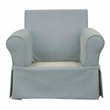 Sunset Trading Horizon Fabric Slipcovered Swivel Rocking Chair in Ocean Blue