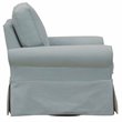 Sunset Trading Horizon Fabric Slipcovered Swivel Rocking Chair in Ocean Blue
