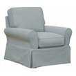 Sunset Trading Horizon Fabric Slipcovered Swivel Rocking Chair in Ocean Blue
