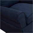 Sunset Trading Horizon Fabric Slipcovered Swivel Rocking Chair in Navy Blue