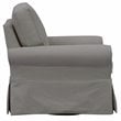 Sunset Trading Horizon Fabric Slipcovered Swivel Rocking Chair in Gray