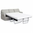 Sunset Trading Horizon Fabric Slipcover Reversible Chaise Sleeper Sofa in Gray