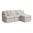 Sunset Trading Horizon Fabric Slipcover Reversible Chaise Sleeper Sofa in Gray