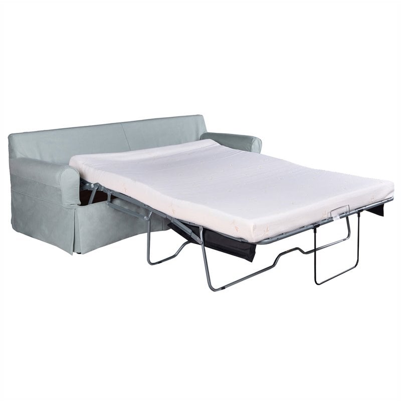 Sunset Trading Horizon Fabric Slipcover Reversible Chaise Sleeper Sofa in Blue