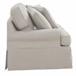 Sunset Trading Horizon T-Cushion Fabric Slipcovered Sofa in Light Gray