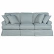 Sunset Trading Horizon T-Cushion Fabric Slipcovered Sofa in Ocean Blue
