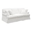 Sunset Trading Horizon T-Cushion Fabric Slipcovered Sofa in White