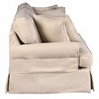 Sunset Trading Horizon T-Cushion Fabric Slipcovered Sofa in Tan