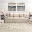 Sunset Trading Horizon T-Cushion Fabric Slipcovered Sofa in Tan