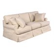 Sunset Trading Horizon T-Cushion Fabric Slipcovered Sofa in Tan