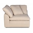 Sunset Trading Puff 5-Piece L-Shaped Fabric Slipcover Sectional in Tan