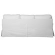 Sunset Trading Horizon T-Cushion Cotton Slipcovered Sofa in Warm White Fabric