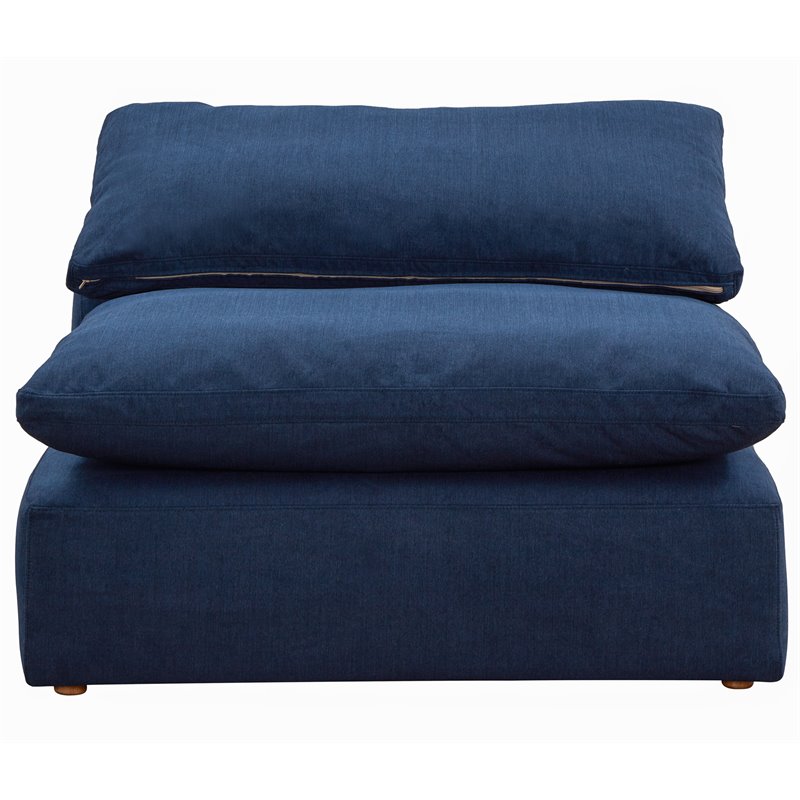 Sunset Trading Puff 3-Piece Fabric Slipcover Sectional Sofa in Navy