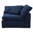 Sunset Trading Puff 3-Piece Fabric Slipcover Sectional Sofa in Navy