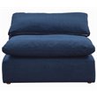Sunset Trading Puff 4-Piece L-Shaped Fabric Slipcover Sectional in Navy