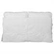 Sunset Trading Horizon T-Cushion Cotton Fabric Slipcovered Loveseat  Warm White
