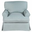 Sunset Trading Horizon T-Cushion Fabric Slipcover Chair & Ottoman in Ocean Blue