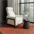 Sunset Trading Edge Pushback Contemporary Leather Recliner in White