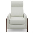 Sunset Trading Edge Pushback Contemporary Leather Recliner in White