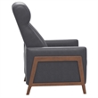 Sunset Trading Edge Pushback Contemporary Leather Recliner in Gray