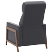 Sunset Trading Edge Pushback Contemporary Leather Recliner in Gray