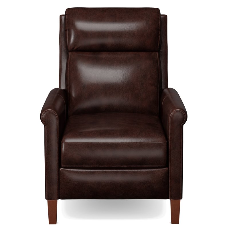 Sunset Trading Ethan Pushback Contemporary Leather Recliner in Espresso