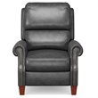 Sunset Trading Alexander Pushback Contemporary Leather Recliner in Gray