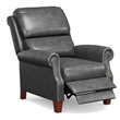 Sunset Trading Alexander Pushback Contemporary Leather Recliner in Gray