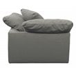 Sunset Trading Puff 2-Piece Fabric Slipcover Sectional Sofa in Gray