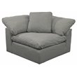 Sunset Trading Puff 4-Piece Fabric Slipcover Sectional Sofa in Gray
