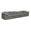 Sunset Trading Puff 4-Piece Fabric Slipcover Sectional Sofa in Gray