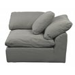 Sunset Trading Puff 3-Piece L-Shaped Fabric Slipcover Sectional in Gray