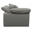 Sunset Trading Puff 3-Piece L-Shaped Fabric Slipcover Sectional in Gray