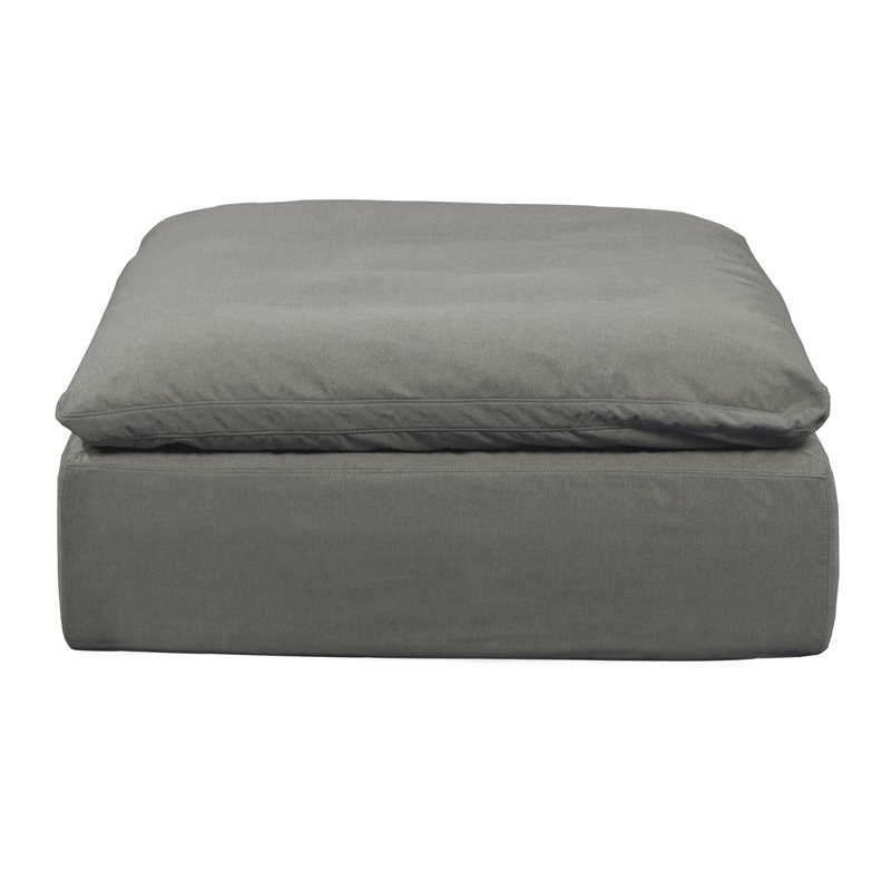 Sunset Trading Puff 6-Piece Fabric Slipcover Pitt Sectional Sofa in Gray