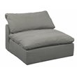 Sunset Trading Puff 6-Piece L-Shaped Fabric Slipcover Sectional in Gray