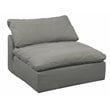 Sunset Trading Puff 7-Piece Fabric Slipcovered Modular Sectional in Gray