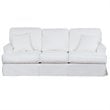 Sunset Trading Ariana Contemporary Fabric Slipcovered Sofa in White