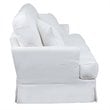 Sunset Trading Ariana Contemporary Fabric Slipcovered Sofa in White