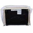 Sunset Trading Ariana Contemporary Fabric Slipcovered Ottoman in White
