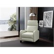 Sunset Trading Dana Pushback Traditional Leather Recliner in White